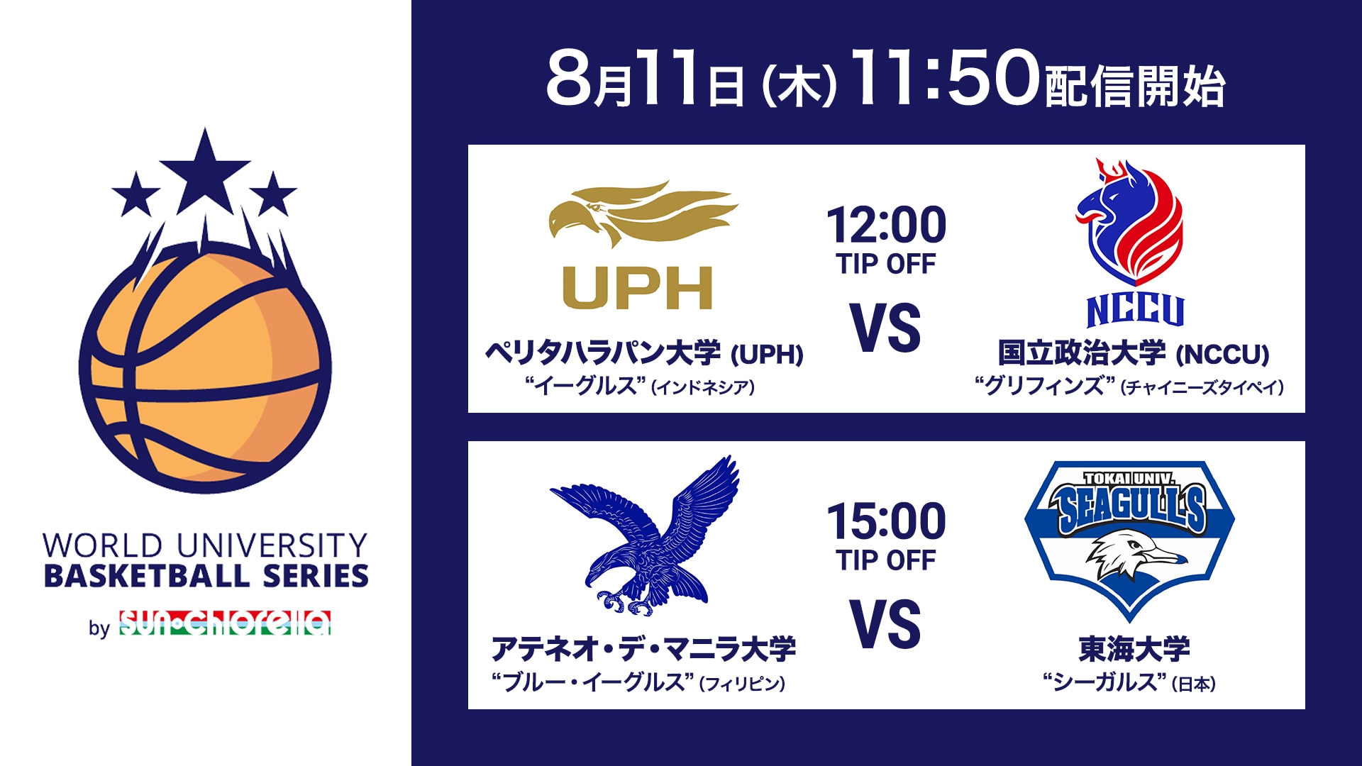 Sun Chlorella presents World University Basketball Series 3日目 NBA Rakuten