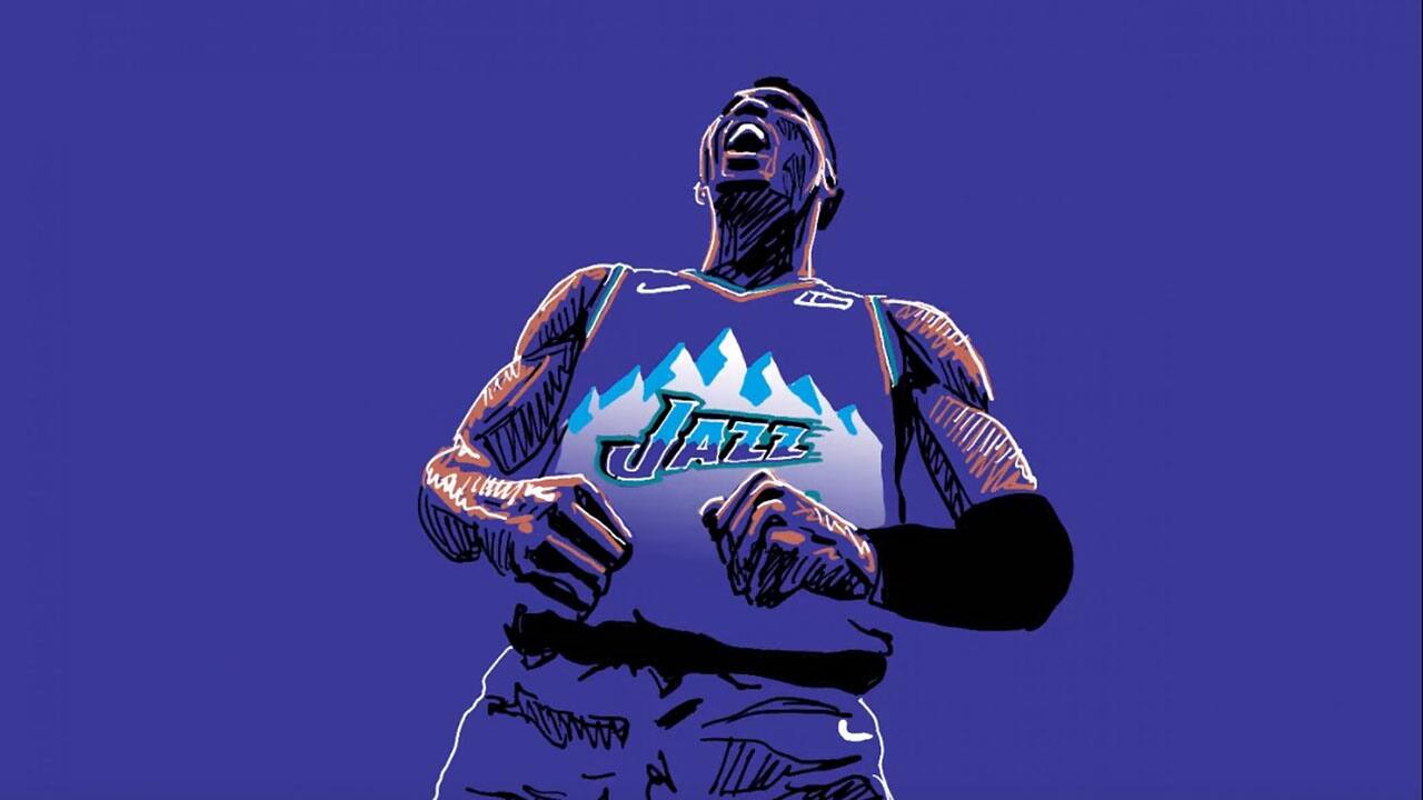 NBA バスケ 球団支給 本物 実使用 ユタ ジャズ jazz ユニフォーム NBA レジェンド 愛称 [ピストル] JAZZ ピート・マラビッチ