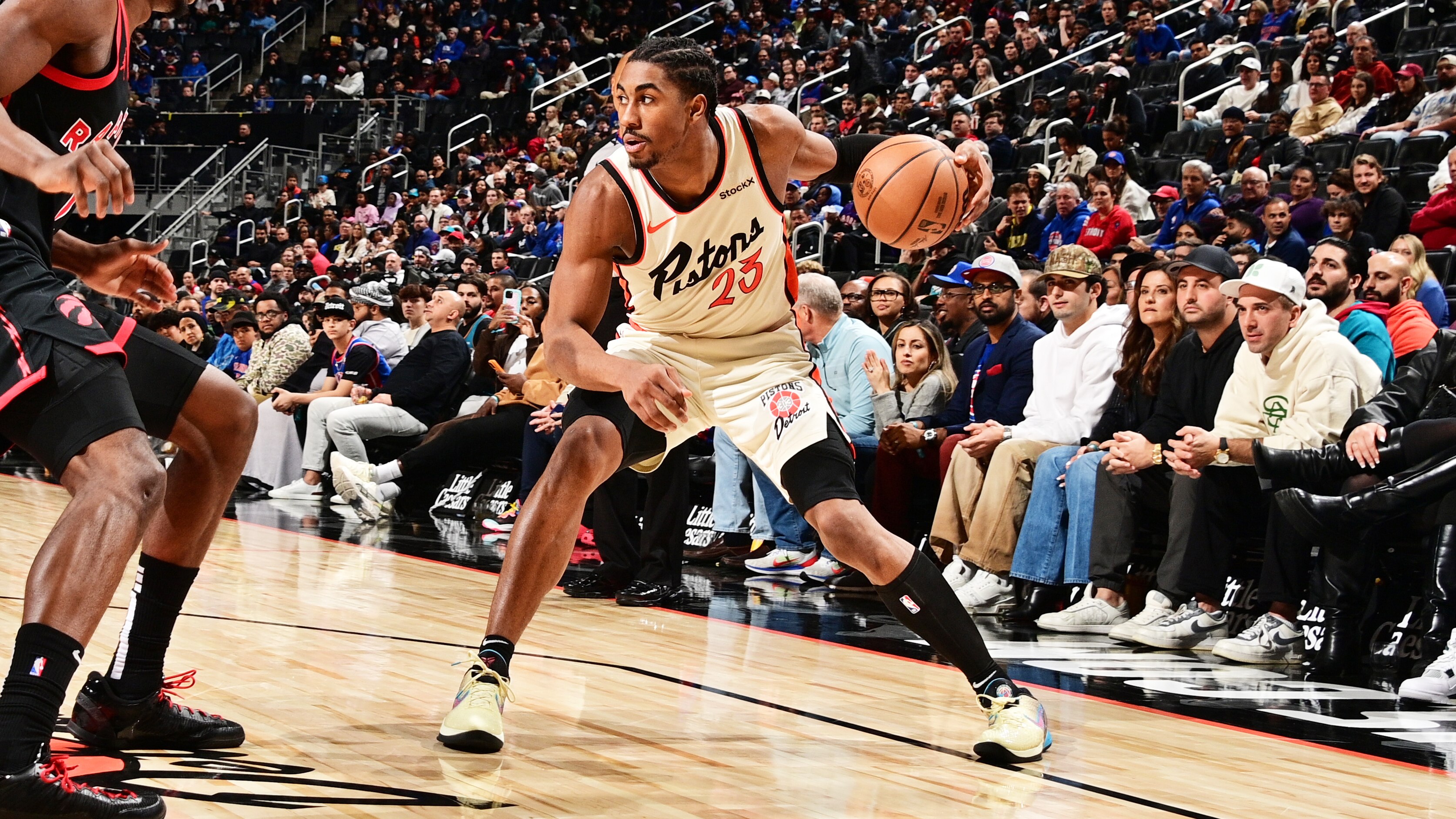 NBAデトロイトピストンズスタジアムジャンバー90s刺繍ロゴ